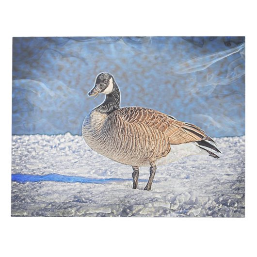 Kanadische Gans im Schnee Notizblock (Vorderseite)
