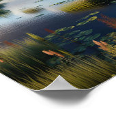 Kanadische Gans in den ruhigen Feuchtgebieten Poster (Ecke)