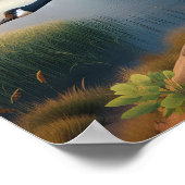 Kanadische Gans in den ruhigen Feuchtgebieten Poster (Ecke)