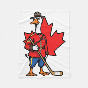 Kanadische Gans Mountie Hockey Ahornblatt Kanada Fleecedecke