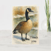 Kanadische Gans Wildlife  Dankeskarte (Vorderseite)