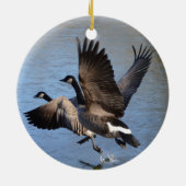 Kanadische Gänse, die Flug nehmen Keramikornament (Hinten)