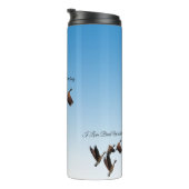 Kanadische Gänse, die gemeinsam Kinder gestalten Thermosbecher (Nach rechts gedreht)