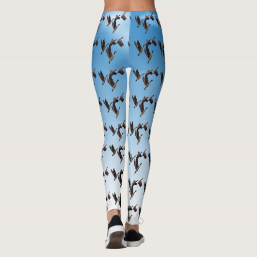 Kanadische Gänse fliegen zusammen Kinderdesign Leggings (Rückseite)