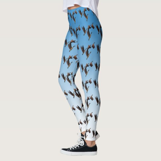 Kanadische Gänse fliegen zusammen Kinderdesign Leggings (Links)