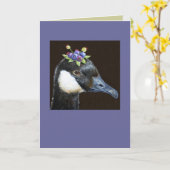 Kanadische Gänse mit Blaubeeren-Karte Karte (Gelbe Blume)