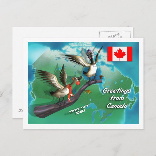 kanadische Gänse Postkarte (Vorne/Hinten)