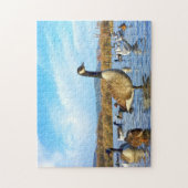 Kanadische Gänse. Puzzle (Vertikal)