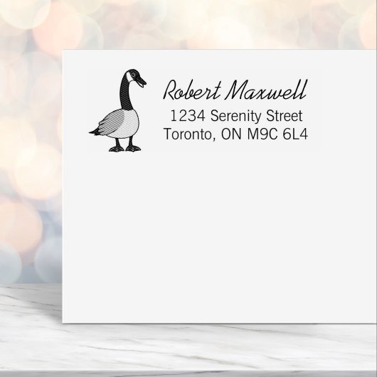 Kanadische Gänse-Rücksendeadresse Permastempel