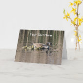 Kanadische Gänse- und Babyfotokarte Karte (Gelbe Blume)