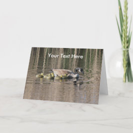 Kanadische Gänse- und Babyfotokarte Karte