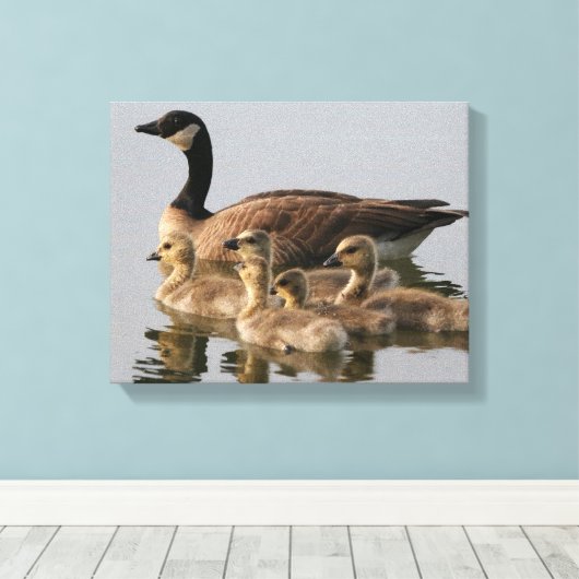 Kanadische Gänse-Vogelliebhaber Geschenke Leinwanddruck (Insitu (Holzboden))