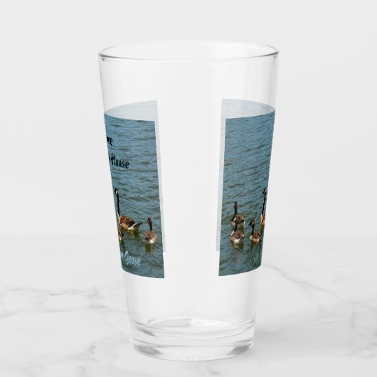 Kanadische Gänse Willkommen in unserem Lake House Glas (Links)