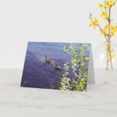 Kanadische Gänserfamilie Karte (Gelbe Blume)