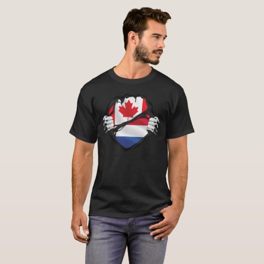 Kanadische Händlerflagge T-Shirt (Vorne ganz)