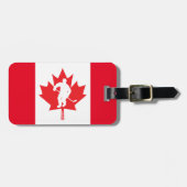 Kanadische Hockey-Ahorn Leaf Spieler rote weiße Ta Gepäckanhänger (Vorderseite horizontal)