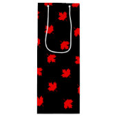 Kanadische Hütte Ahornleaf Geschenktüte Für Weinflaschen (Vorderseite)