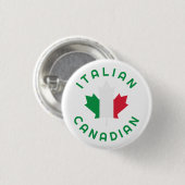 kanadische italienische Wurzeln Button (Vorne & Hinten)