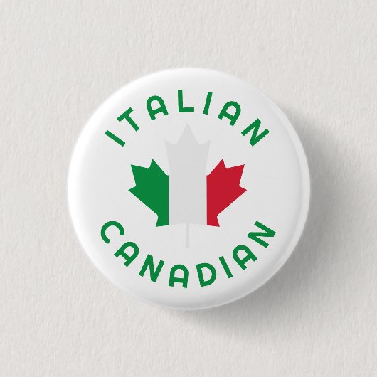 kanadische italienische Wurzeln Button (Vorderseite)