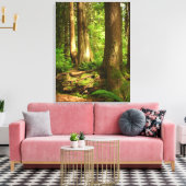 Kanadische Landschaft West Coast Forest Art Print Leinwanddruck (Insitu (Wohnzimmer))