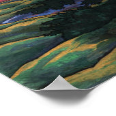 Kanadische Landschaftsmalerei arktische Sonnenunte Poster (Ecke)