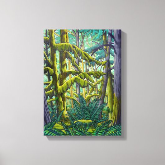 Kanadische Landschaftsmalerei Druck W. Küstenwald Leinwanddruck (Vorderseite)