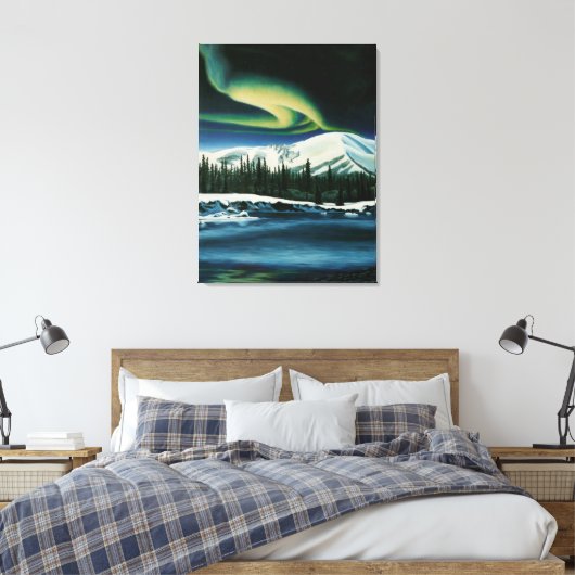 Kanadische Landschaftsmalerei Print Leinwand Große (Insitu (Schlafzimmer))