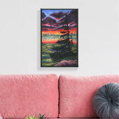 Kanadische Landschaftsmalerei Sonnenuntergang Lein Leinwanddruck (Insitu (Wohnzimmer))