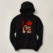 Kanadische Liebe Ahornleaf Patriotische kanadische Hoodie (Design vorne)