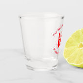 Kanadische LIEBE der Rotbriefe Personalisiert Schnapsglas (Links)