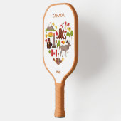 Kanadische Liebe-Monogramm Pickleball Schläger (Links)