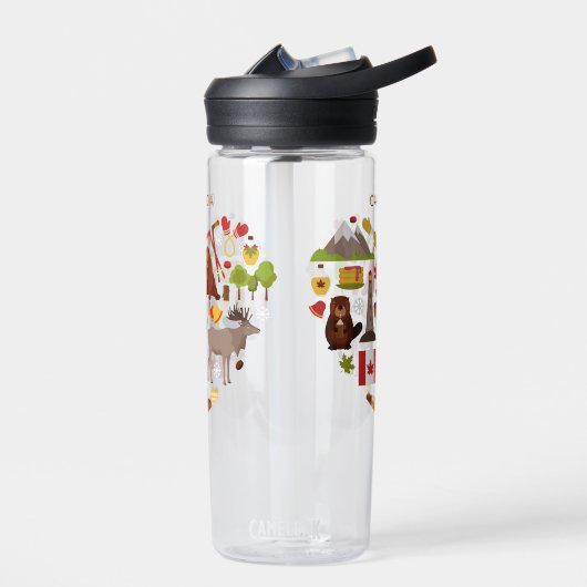 Kanadische Liebe-Monogramm Trinkflasche (Links)