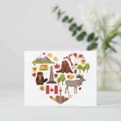 Kanadische Liebe Postkarte (Stehend Vorderseite)