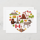 Kanadische Liebe Postkarte (Vorne/Hinten)