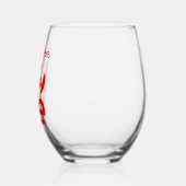 Kanadische LIEBE Rot Personalisiert Weinglas Ohne Stiel (Links)