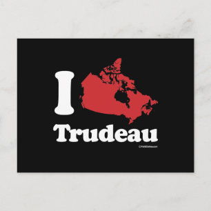 Kanadische Liebe Trudeau - weiß -.pnn Postkarte