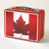 kanadische "Lunchbox Canada" Flaggenlisten anpasse Metall Brotdose (Rückseite)