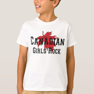 Kanadische Mädchen-Felsen-T-Shirt Kinder T-Shirt