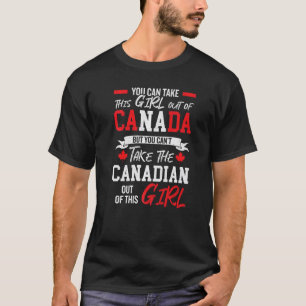 Kanadische Mädchen Kanadische Wurzeln stolz auf Ka T-Shirt