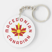 Kanadische makedonische Wurzeln Schlüsselanhänger (Rückseite)