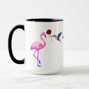 Kanadische Mama Delikatesse, Flamingo & Hummingbir Tasse