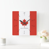 Kanadische Metalluhr Quadratische Wanduhr (Zuhause)