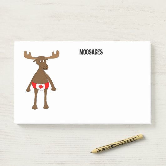 Kanadische Moosage Post-it Klebezettel (Auf Schreibtisch)