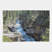 Kanadische Natur, Wasserfall Stanley Falls Geschirrtuch (Horizontal)