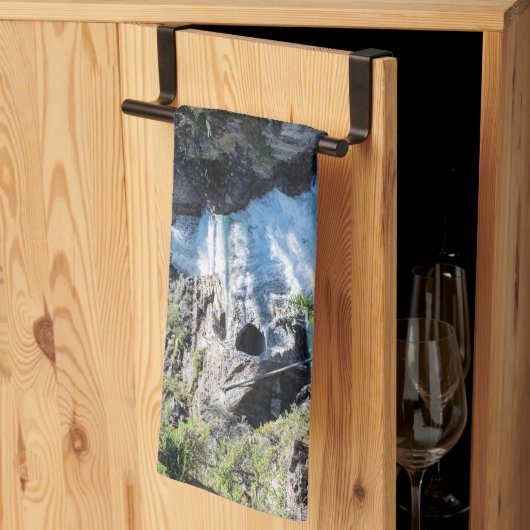 Kanadische Natur, Wasserfall Stanley Falls Geschirrtuch (Drittel gefaltet)