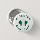 Kanadische nigerianische Wurzeln Button (Vorne & Hinten)
