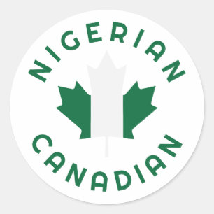 Kanadische nigerianische Wurzeln Runder Aufkleber