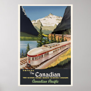 Kanadische Panoramakuppel-Route Vintage-Reiseposte Poster