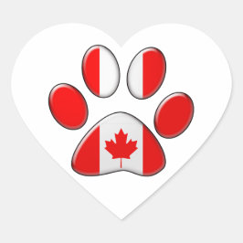 Kanadische patriotische Katze Herz-Aufkleber