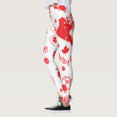 Kanadische Pickleballs (XL-Fliesengröße) Leggings (Links)